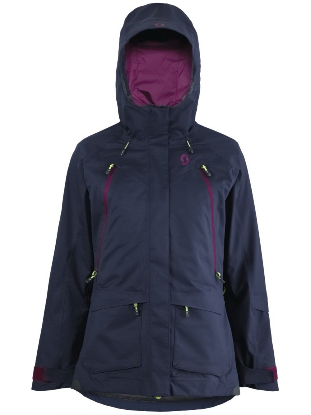 Scott Vertic 2L Insulated Ski Jacket Women's Navy Blue Hooded Snow Jacket